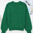  HIDDEN GEMS | Christmas Plaid Bow Drop Shoulder Sweater