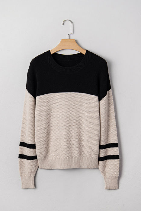 HIDDEN GEMS | Colorblock Stripe Long Sleeve Sweater