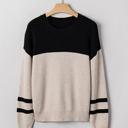  HIDDEN GEMS | Colorblock Stripe Long Sleeve Sweater