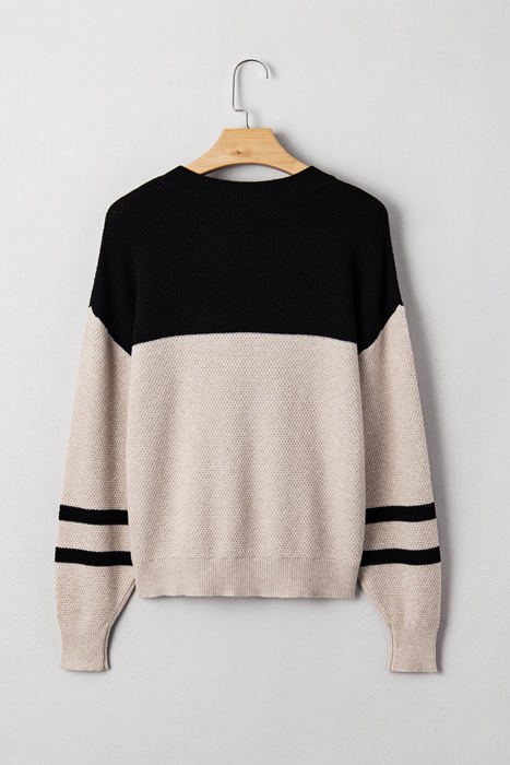 HIDDEN GEMS | Colorblock Stripe Long Sleeve Sweater