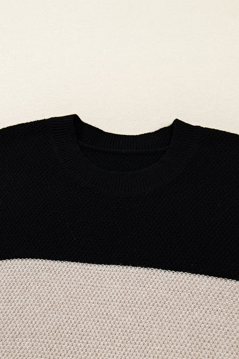 HIDDEN GEMS | Colorblock Stripe Long Sleeve Sweater