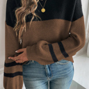  HIDDEN GEMS | Colorblock Stripe Long Sleeve Sweater