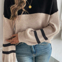  HIDDEN GEMS | Colorblock Stripe Long Sleeve Sweater