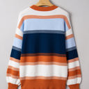  HIDDEN GEMS | Colorblock Round Neck Long Sleeve Sweater