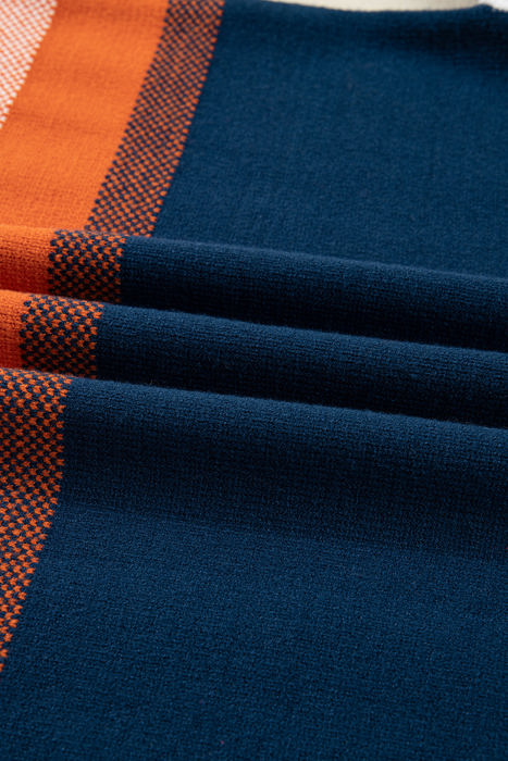 HIDDEN GEMS | Colorblock Round Neck Long Sleeve Sweater