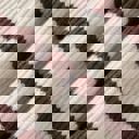  Stripe Ribbed Henley Slouchy Sweater