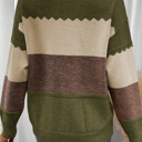  HIDDEN GEMS | Colorblock Crew Neck Drop Shoulder Sweater