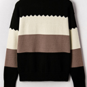  HIDDEN GEMS | Colorblock Crew Neck Drop Shoulder Sweater