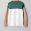  HIDDEN GEMS | Colorblock Ribbed Knit Long Sleeve Sweater