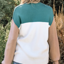  HIDDEN GEMS | Colorblock Ribbed Knit Long Sleeve Sweater