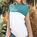  HIDDEN GEMS | Colorblock Ribbed Knit Long Sleeve Sweater