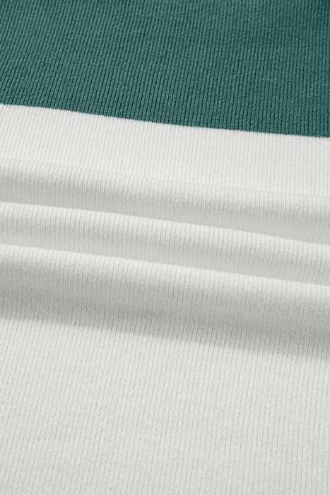 HIDDEN GEMS | Colorblock Ribbed Knit Long Sleeve Sweater