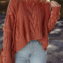  HIDDEN GEMS | Chunky Cable Knit Long Sleeve Sweater