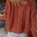  HIDDEN GEMS | Chunky Cable Knit Long Sleeve Sweater