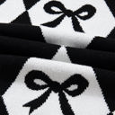  HIDDEN GEMS | Bow Colorblock Harlequin Diamond Sweater