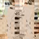  Eyelet Lace Trim Buttoned Cuff Sweater