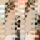  Eyelet Lace Trim Buttoned Cuff Sweater