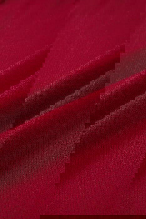 Eyelet Lace Trim Buttoned Cuff Sweater