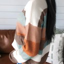  HIDDEN GEMS | Stripe Colorblock Drop Shoulder Sweater