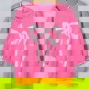  Charmed Moments Bow Short Sleeve Sweater