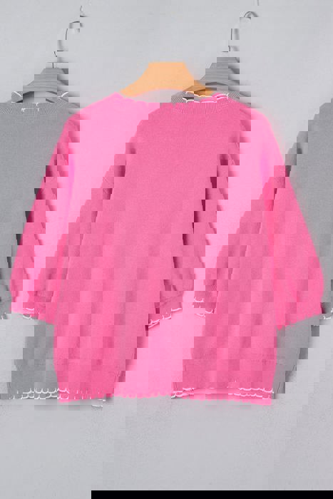 Charmed Moments Bow Short Sleeve Sweater