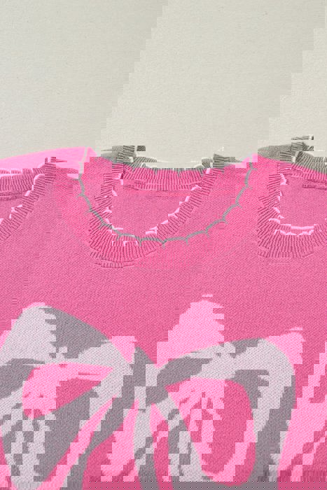 Charmed Moments Bow Short Sleeve Sweater