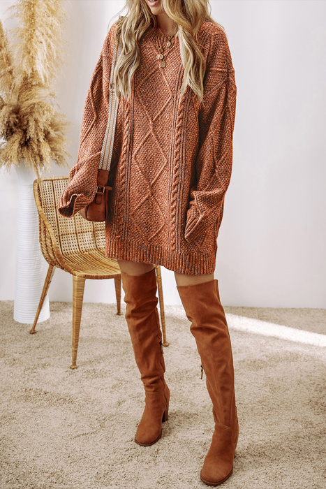 HIDDEN GEMS | Cozy Cable Knit Sweater Dress