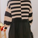 HIDDEN GEMS | Stripe Patchwork Sweater Mini Dress