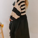  HIDDEN GEMS | Stripe Patchwork Sweater Mini Dress