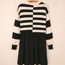  HIDDEN GEMS | Stripe Patchwork Sweater Mini Dress