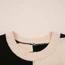  HIDDEN GEMS | Stripe Patchwork Sweater Mini Dress