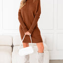  HIDDEN GEMS | Ribbed Mock Neck Sweater Dress