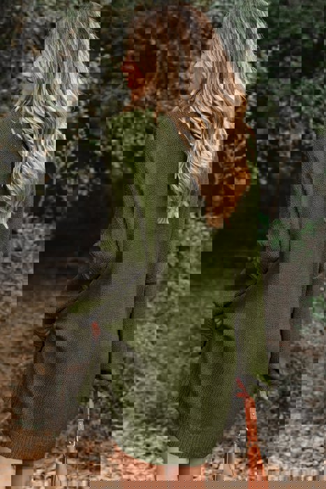 HIDDEN GEMS | Solid Slouchy Sweater Knit Dress