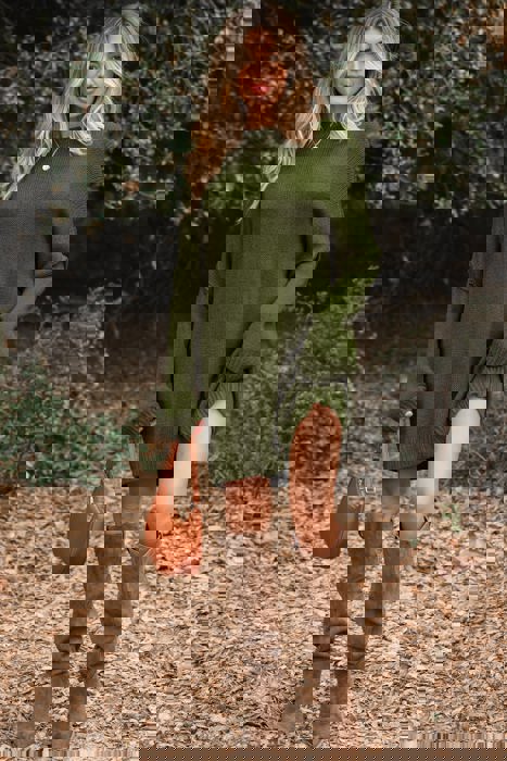 HIDDEN GEMS | Solid Slouchy Sweater Knit Dress