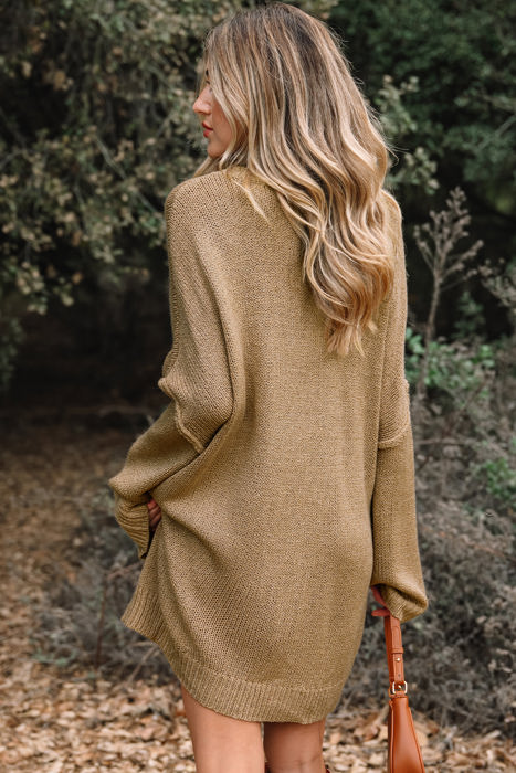 HIDDEN GEMS | Solid Slouchy Sweater Knit Dress