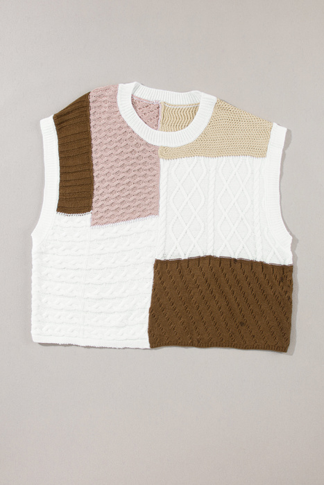 HIDDEN GEMS Colorblock Knit Top