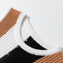  HIDDEN GEMS | Colorblock Stripe Sleeveless Sweater Top