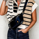  HIDDEN GEMS Effortlessly Ready Stripe Zip Top