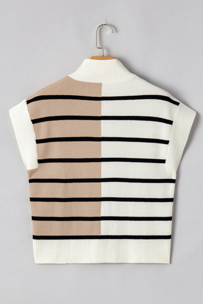 HIDDEN GEMS Effortlessly Ready Stripe Zip Top