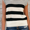  HIDDEN GEMS | Studious Stripe Sleeveless Sweater Top