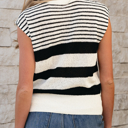 HIDDEN GEMS | Studious Stripe Sleeveless Sweater Top