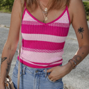  HIDDEN GEMS | Stripe Adjustable Strap Sweater Tank