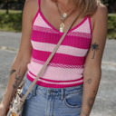  HIDDEN GEMS | Stripe Adjustable Strap Sweater Tank