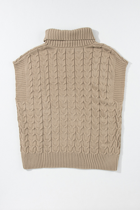 HIDDEN GEMS Cable Knit Turtleneck Top