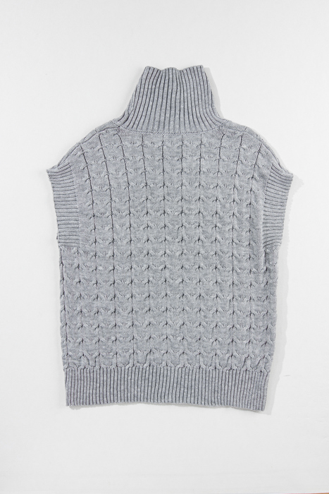 HIDDEN GEMS Cable Knit Turtleneck Top