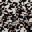  Leopard Mock Neck Short Sleeve Sweater