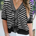  Timeless Moment Stripe Bow Knit Top