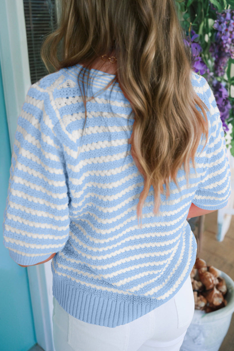 Timeless Moment Stripe Bow Knit Top