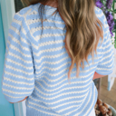  Timeless Moment Stripe Bow Knit Top