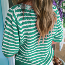  Timeless Moment Stripe Bow Knit Top